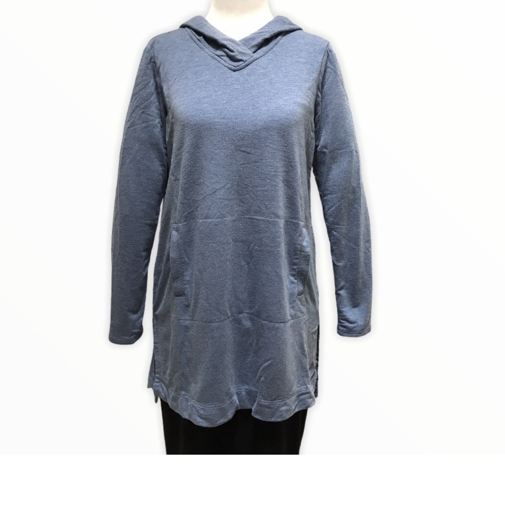 J. Jill Pure Jill Luxe Tencel Pull-Over Hooded Tunic View 2